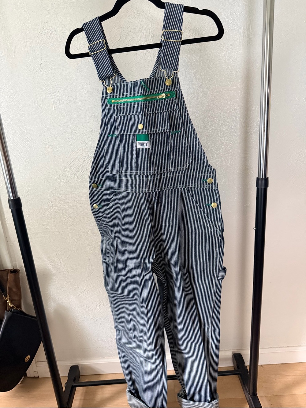 NWT Pinstriped Railroad Liberty Overalls Size Small